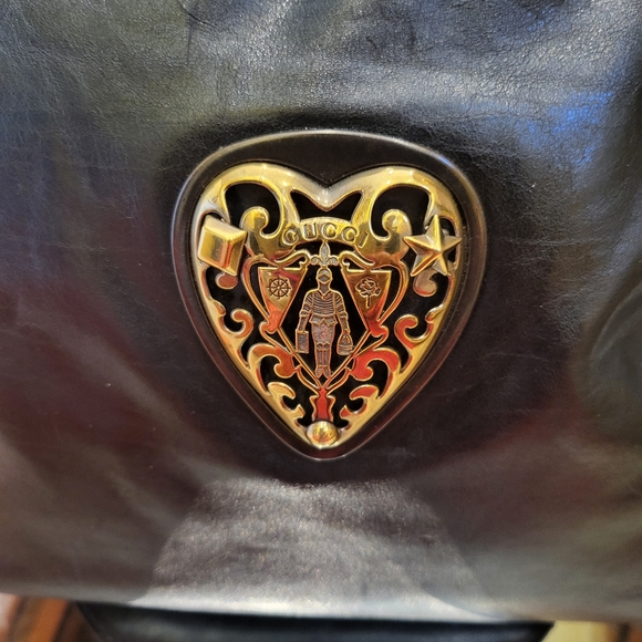 Gucci Black Leather Babouska Dome Satchel. - Picture 2 of 16